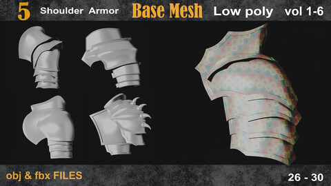 5 Shoulder Armor Basemesh vol 1-06