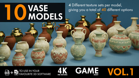 10 Game Ready Vase Models