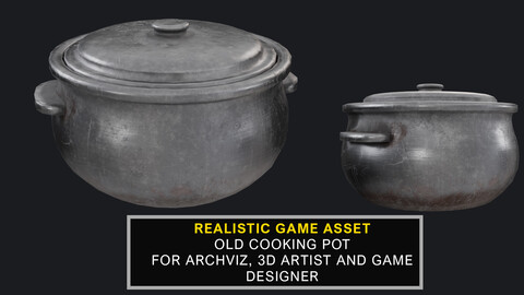 Used Realistic Metalic Pot