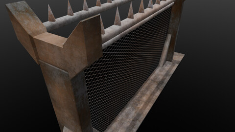 Iron Fence 3D model