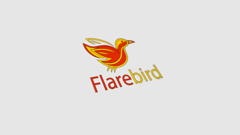 Doodle style logo flarebird