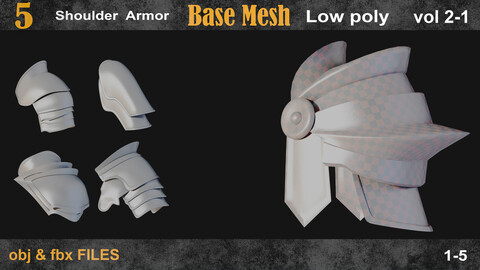 5 Shoulder Armor Basemesh vol 2-01