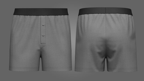 Male Boxer Shorts 3D Model