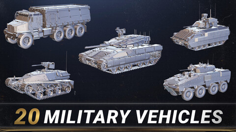 20 Military Vehicles - Game Ready