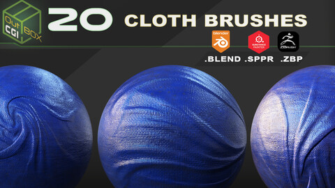 20 Cloth Brushes for Substance Painter Blender & Zbrush - 70% ENTIRE STORE BLACK FRIDAY