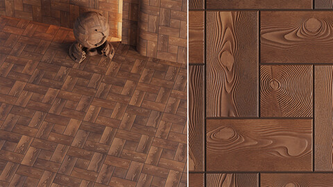 Wood Deck Tiles | PBR | 4K | Seamless