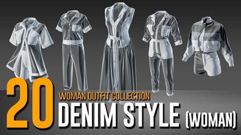 20 Women's Denim Style Wear Collection- VOL 19