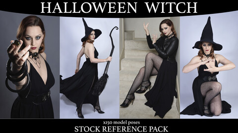 x150 Halloween Witch - Stock Model Reference Pack