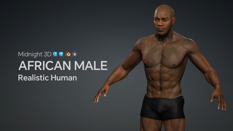 M3D Realistic Human Base Mesh - African Male