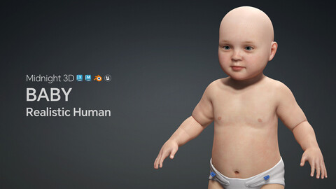 M3D Realistic Human Base Mesh - Baby