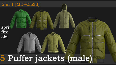 5 Puffer jackets (male)