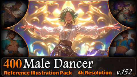 400 Male Dancer Reference Pack | 4K | v.152