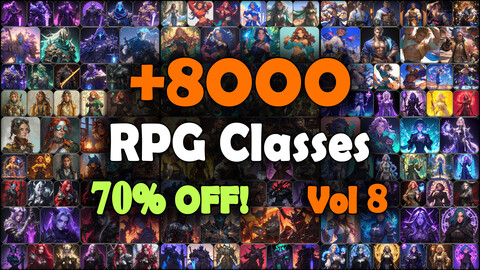 8000 RPG Classes Reference Pack | SUPER MEGA Bundle | 4K | v.8