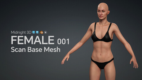 M3D Scan Base Mesh - Female 001