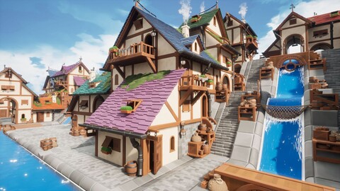 Stylized Canals' Village