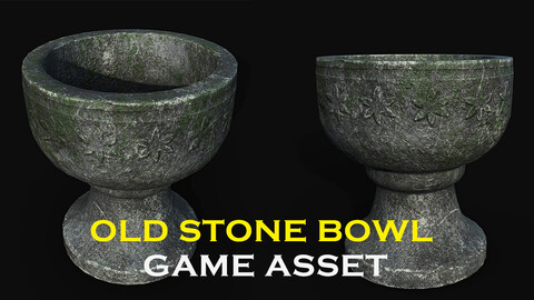 old stone cup game asset