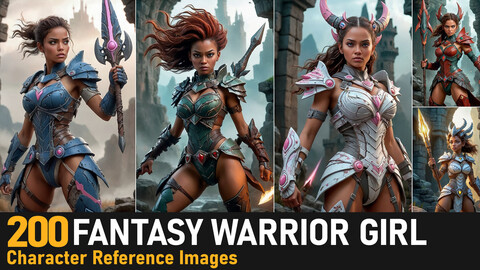 Fantasy Warrior Girl|4K Reference Images