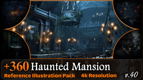 360 Haunted Mansion Reference Pack | 4K | v.40