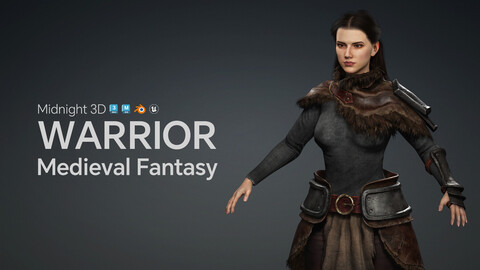 M3D Medieval Fantasy Female Warrior