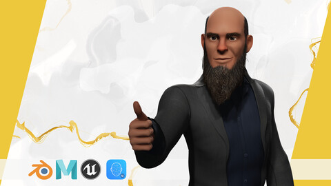 Modern Muslim Leader Stylized Businessman