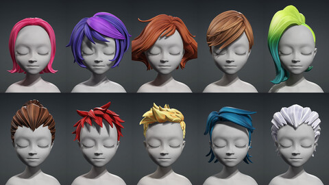 M3D Stylized Base Mesh - Hairstyle