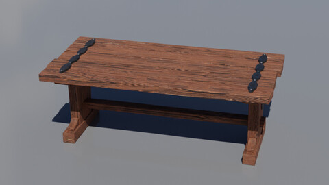 Table Medievel - .FBX .OBJ .STL