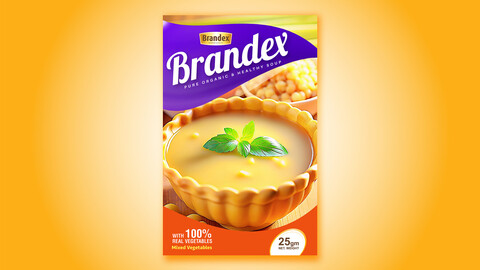 Brandex Gourmet Soup Packaging Collection – 9 Unique and Customizable Designs (EPS)