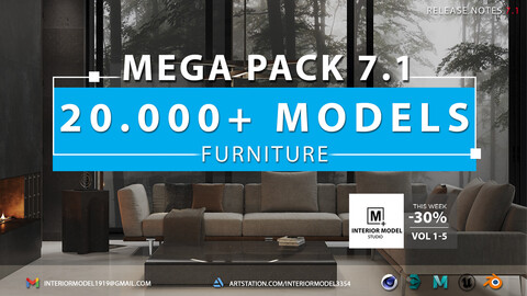 MEGA PACK | 20.000+ Models furniture | Asset Libraries