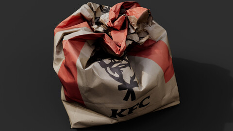 crumpled paperbag fastfood trash photogrammetry