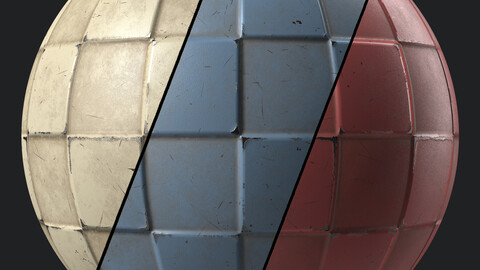 Metal Materials 72- Metal panels By Painting | Sbsar Pbr 4k Seamless