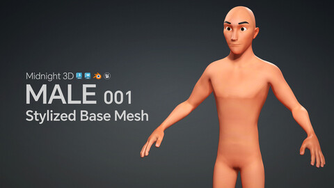 M3D Stylized Base Mesh - Male 001