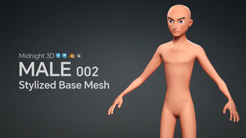 M3D Stylized Base Mesh - Male 002