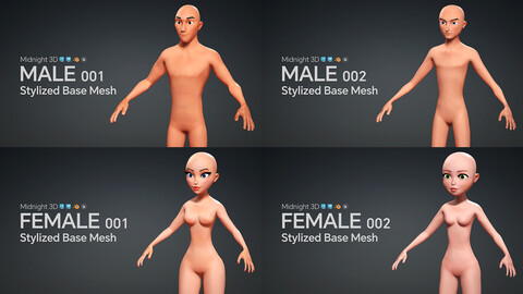 M3D Stylized Base Mesh Bundle