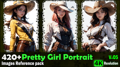 420+ Pretty Girl Portrait Images Reference Pack - 4K Resolution - V.05