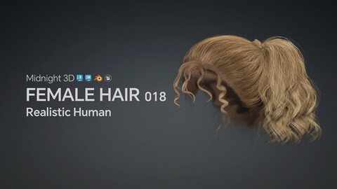 M3D Realistic Female Hair 018