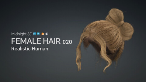 M3D Realistic Female Hair 020