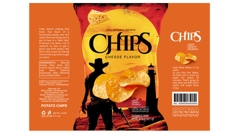 Wild Flavor Trio Chips Packaging EPS: Cheese, Ketchup & Salt