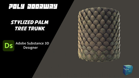 Stylized Palm Tree Trunk - Substance 3D Designer