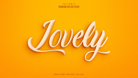 Lovely PSD fully editable text effect. Layer style PSD mockup template.