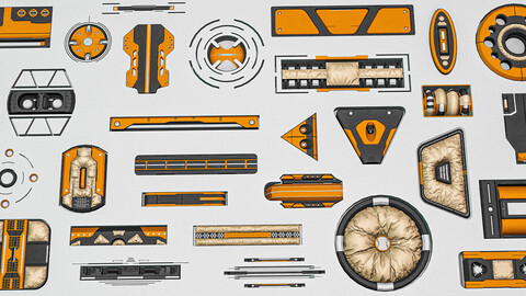 Cyberpunk Emissive Inserts Vol 02 | Kpack | Sci Fi Lights