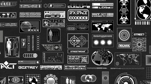 Cyberpunk Decals | Kpack | Decal Machine | PNG