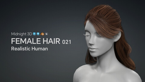 M3D Realistic Female Hair 021