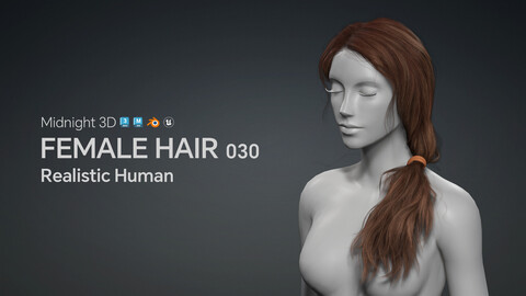 M3D Realistic Female Hair 030