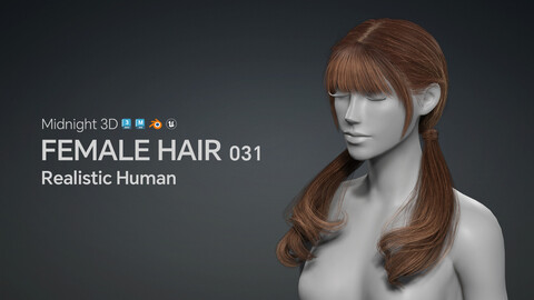 M3D Realistic Female Hair 031