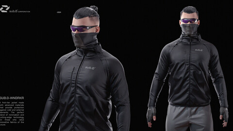 Techwear jacket / Marvelous Designer