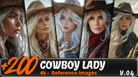 COWBOY LADY V0L. 04/ 4K/ Reference Image