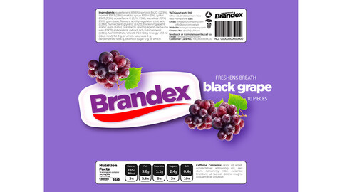 Brandex Gum – Burst of Freshness Packaging Design (EPS File)