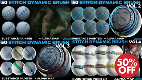 234 Stitch Seam Dynamic Brush Bundle