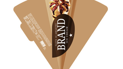 Brandex Ice Cream Cone – Playful and Tempting Packaging Design (EPS File)