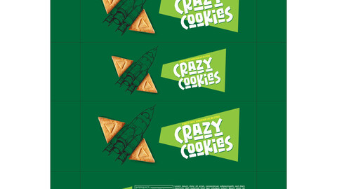 Brandex Crazy Cookies and Crispy Chocolate Biscuits – Fun and Crunchy Packaging Design (EPS File)